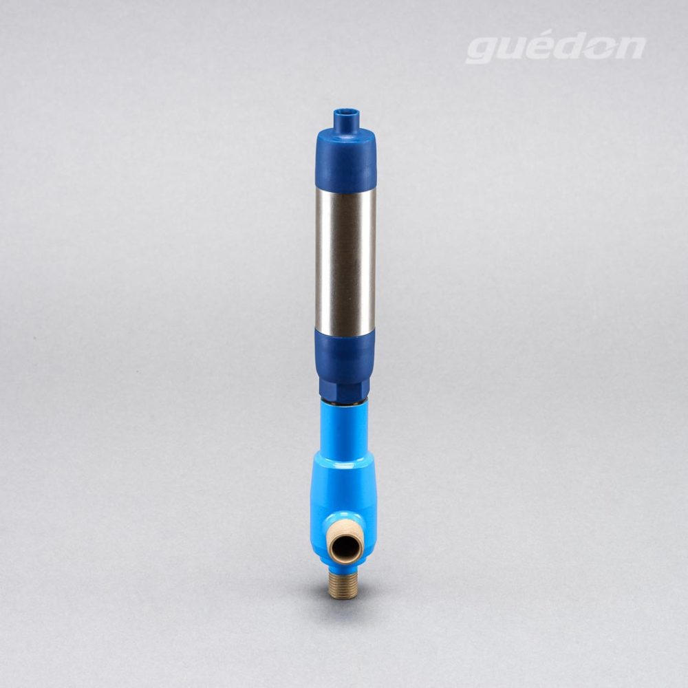 Ejektor blau: extrem robuster Vakuumerzeuger, hoher Vakuumpegel von 810 mbar bei gleichzeitig hoher Ansaugmenge von 26 - 965 Nl/min erreichbar, Schalldämpfer hocheffizient (-37dB), verstopfungsfrei