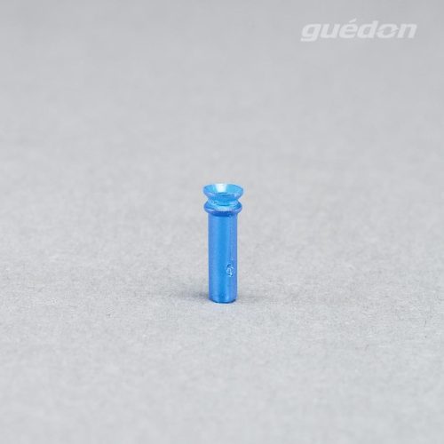 Minisauger mit langem Schaft aus blauem Silikon, Durchmesser 4 mm, anschlussnippel einsteckbar