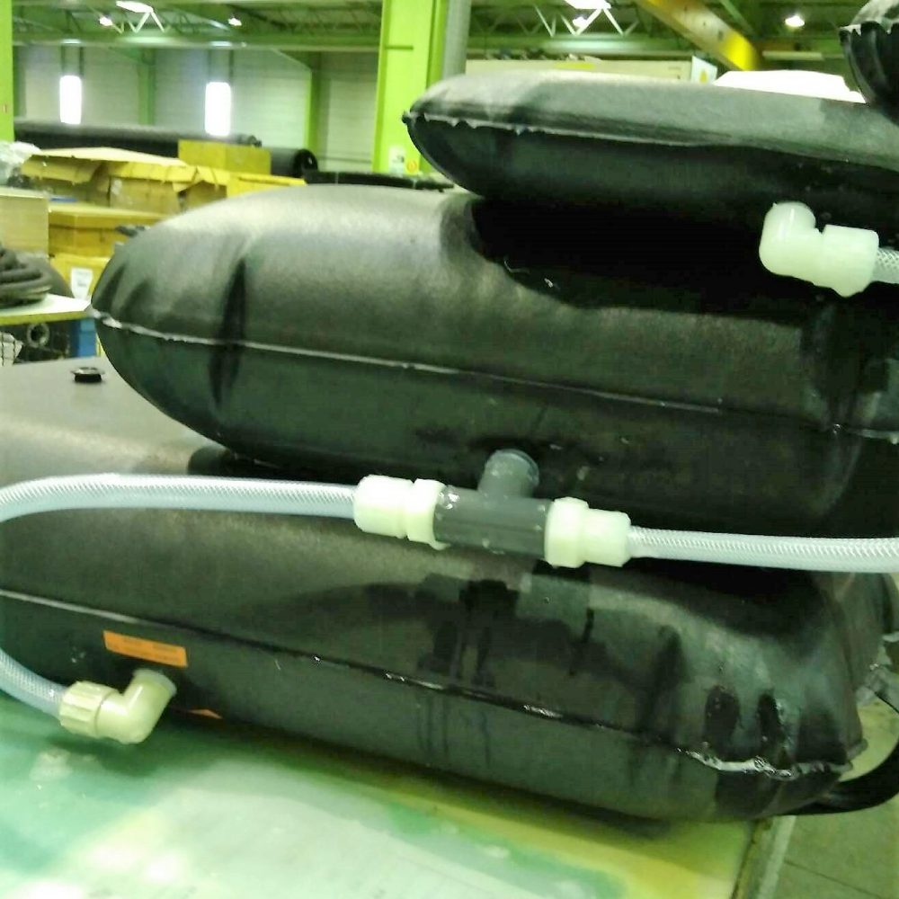 Druckluftkissen zum Schutz eines Tanks bei Instandhaltungsarbeiten innen