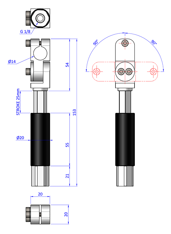 federstoessel- smn202514-mit-innen-liegender-feder-klemmdurchmesser-20-mm-hub-25-verdrehgesichert-klemmanschluss-verstellbar-Greiferbaukasten