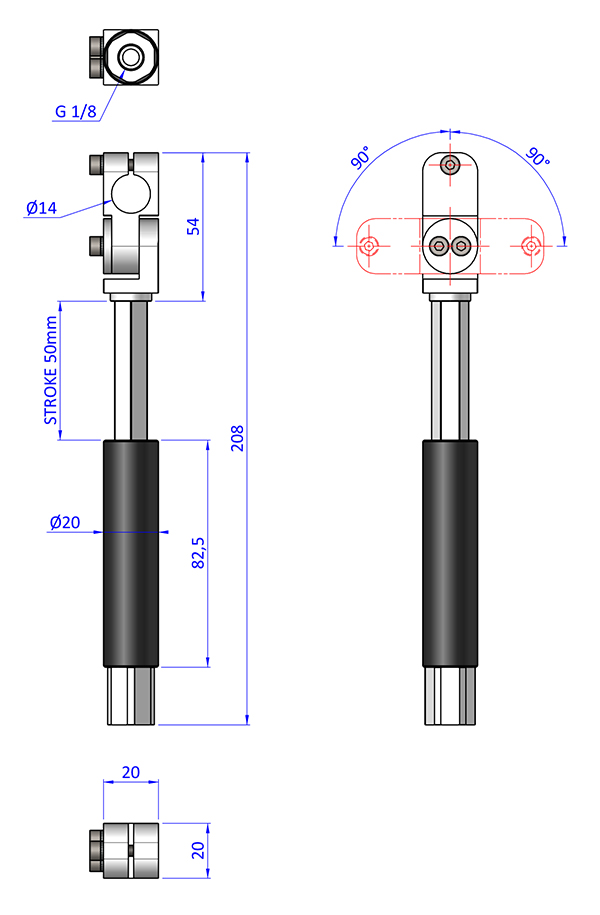 federstoessel- smn205014-mit-innen-liegender-feder-klemmdurchmesser-20-mm-hub-50-verdrehgesichert-klemmanschluss-verstellbar-Greiferbaukasten